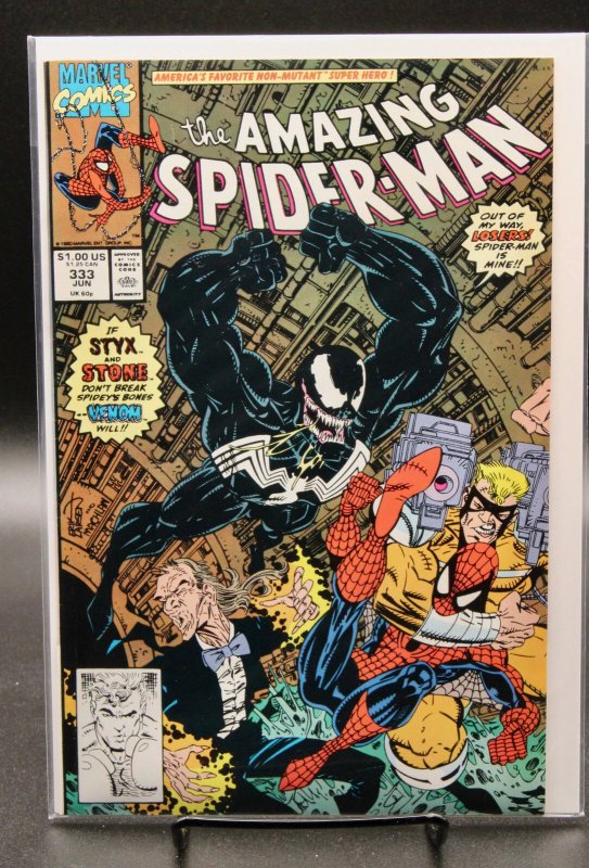 The Amazing Spider-Man: Stalking Feat #333 (Marvel Comics, 1990), raw, ungraded comic book — front cover