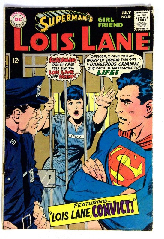 Superman's Girl Friend Lois Lane #84 (DC Comics, 1968), raw comic book in VG condition — front cover