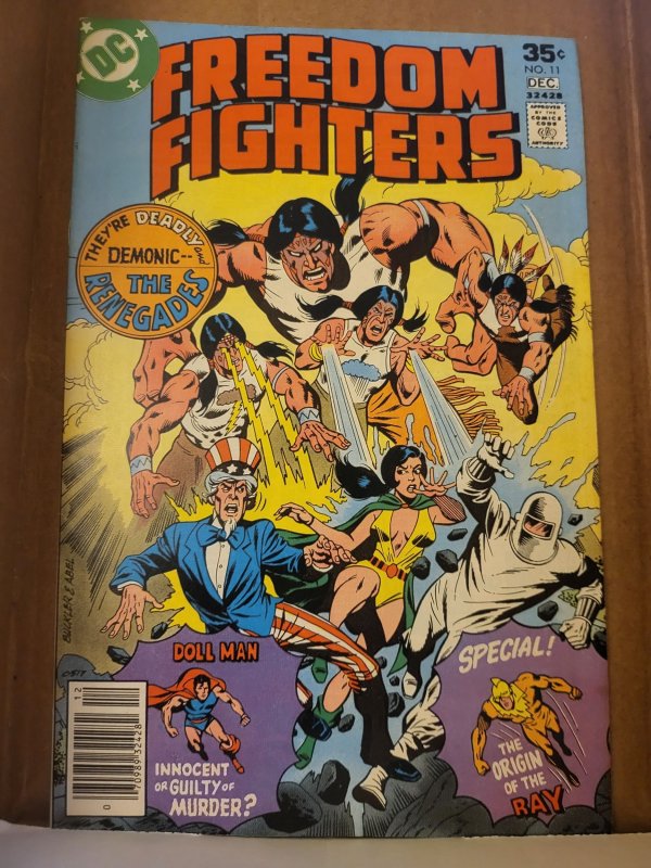 Freedom Fighters #11 (1977), raw, ungraded comic book — front cover