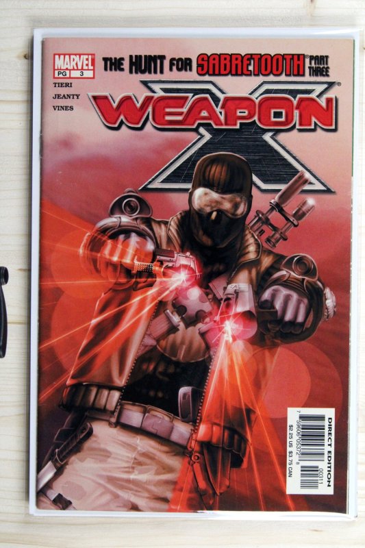 Weapon X #3 (Marvel Comics, 2003), raw comic book in VF/NM 9.0 condition — front cover