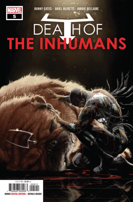 Death of the Inhumans #5 (2018), raw comic book in VF/NM condition — front cover