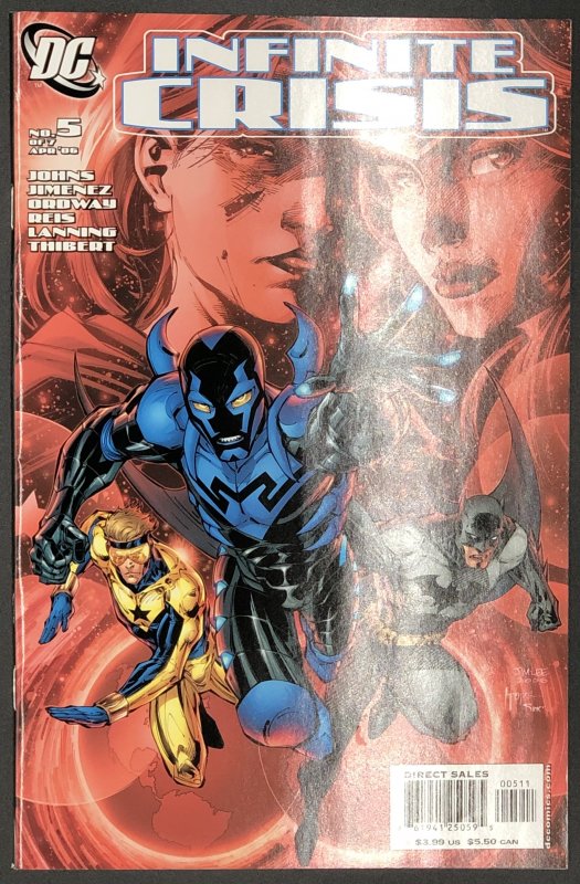 Infinite Crisis #5 (2006), raw comic book in NM condition — front cover