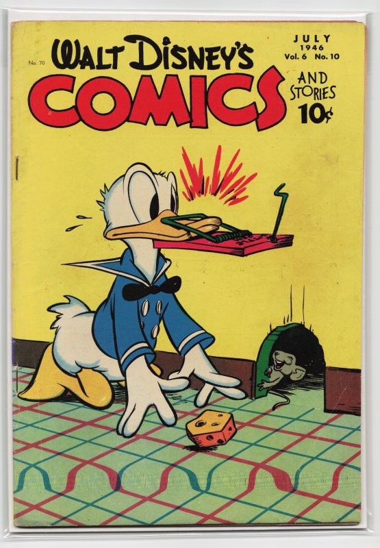 Walt Disney's Comics and Stories #70 (Dell, 1946), raw, ungraded comic book — front cover