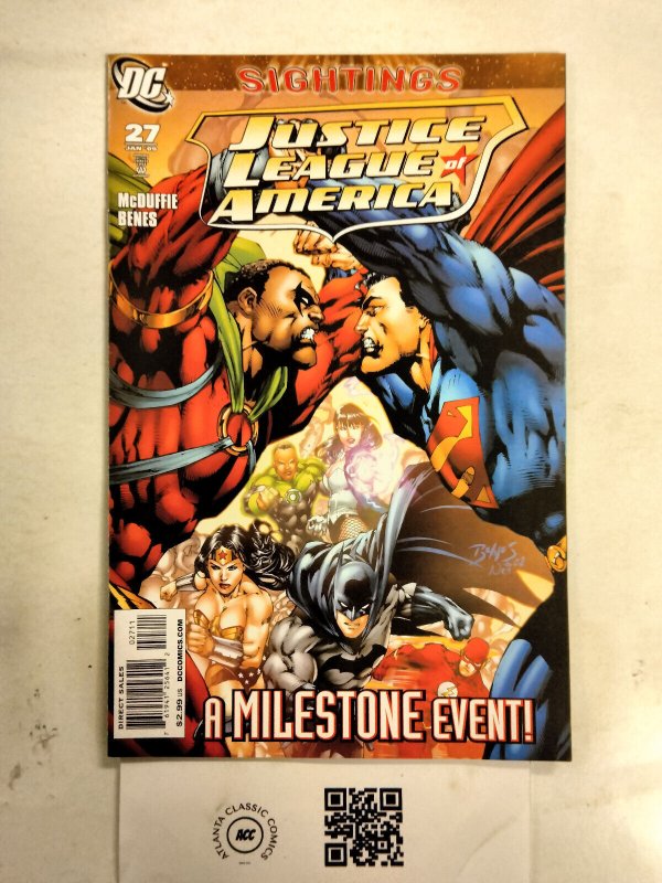 Justice League of America #27 (DC Comics), raw comic book in NM condition — front cover