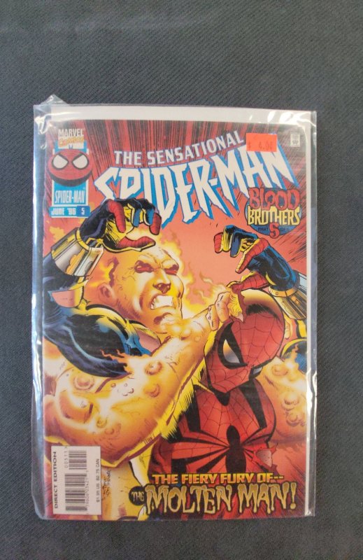 The Sensational Spider-Man #5 (Marvel Comics, 1996), raw, ungraded comic book — front cover