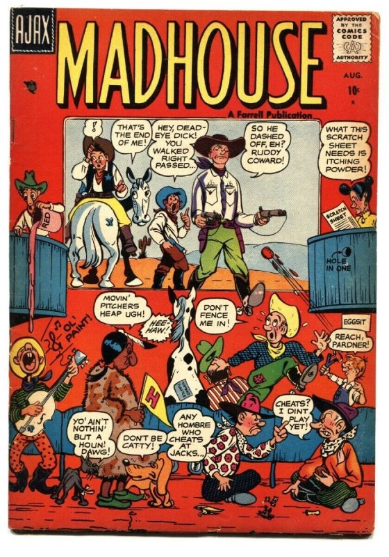 Madhouse #2-1957-Ajax-Mad Comic Immitator-Satire--Parody--Weird Humor-Rare (Ajax-Farrell, 1957), raw, ungraded comic book — front cover
