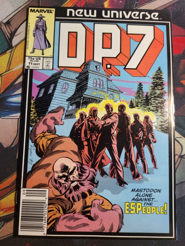 D.P.7 #11 (1987), raw, ungraded comic book — front cover