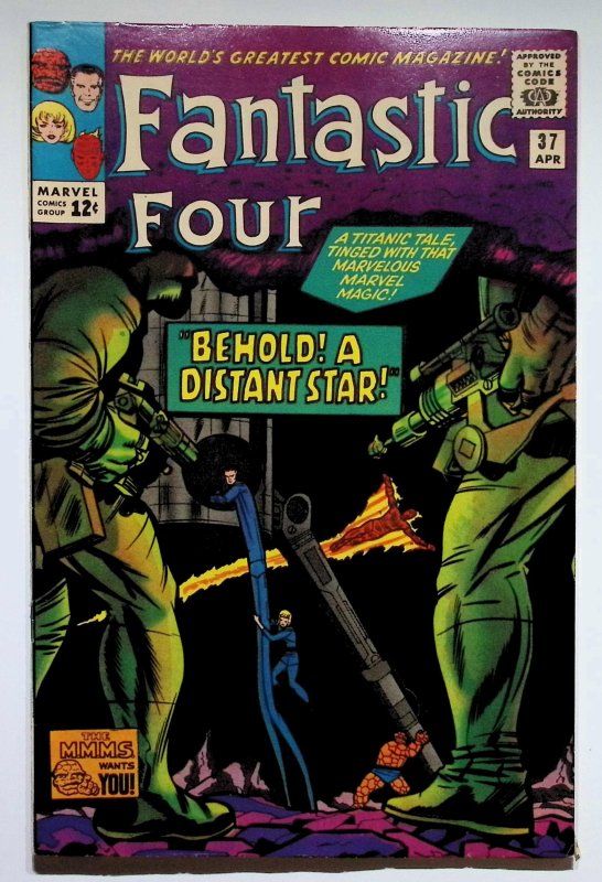 Fantastic Four #37 (Marvel Comics, 1965), raw, ungraded comic book — front cover