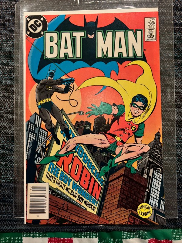 Batman #368 (DC Comics, 1984), raw, ungraded comic book — front cover