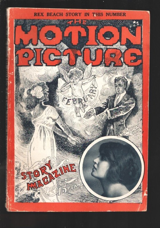 MAG: Motion Picture Story 2/1913-Rex Beach Story & Film-Silent era Movies in ..., raw, ungraded comic book — front cover