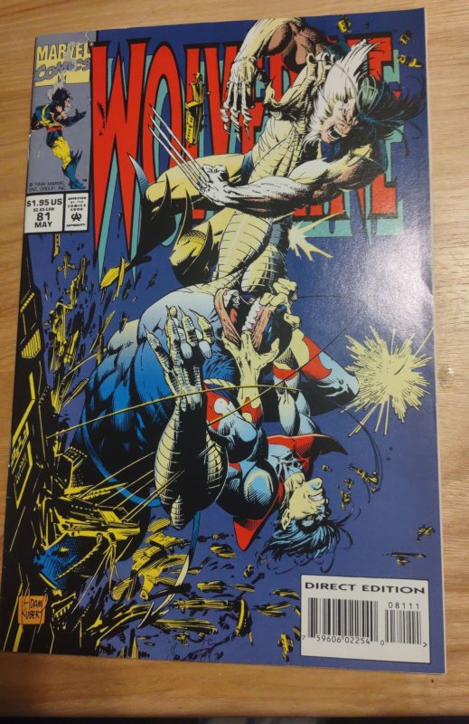 Wolverine #81 (Marvel Comics, 1994), raw, ungraded comic book — front cover