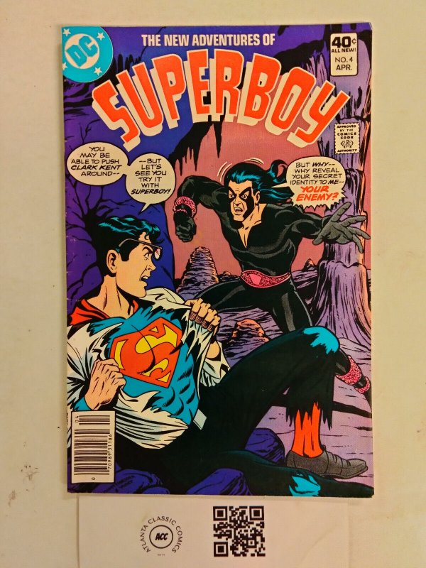 New Adventures of Superboy #4 (DC Comics, 1980), raw comic book in VF condition — front cover