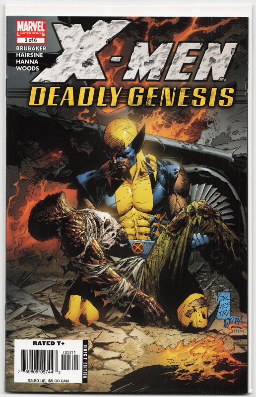 X-Men: Deadly Genesis #1 (Marvel Comics, 2006), raw, ungraded comic book — front cover