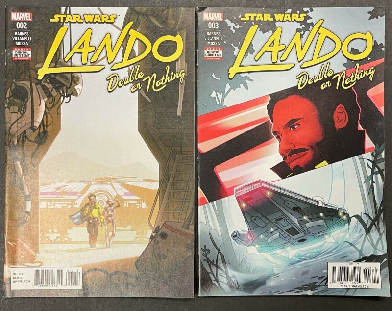 Star Wars: Lando: Double or Nothing (2018) #'s 2 & 3 Lot of 2 Books (2018), raw, ungraded comic book — front cover