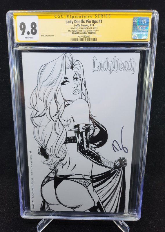 Lady Death: Pin Ups #1 (2019), CGC 9.8 graded comic book — front cover in its holder