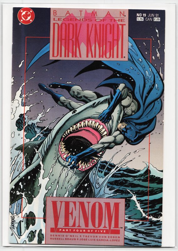 Legends of the Dark Knight #19 (DC Comics, 1991), raw, ungraded comic book — front cover