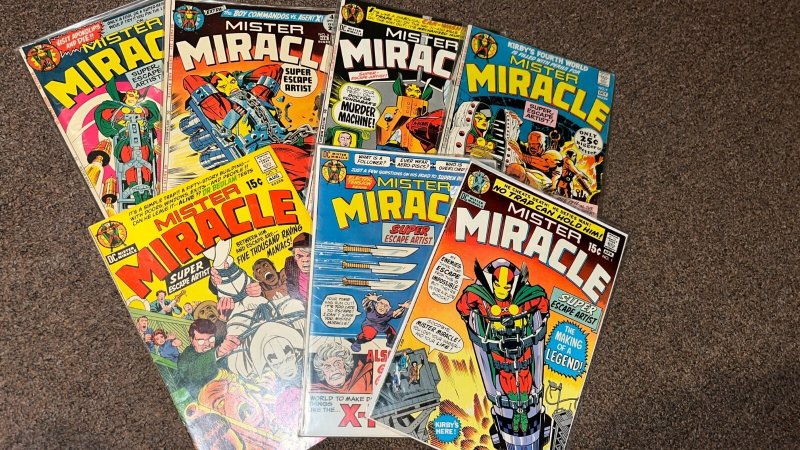 Mister Miracle (1971) Lot, Complete Series Set W/Issue #s 1-25, Kirby 2 4 6 (1971), raw, ungraded comic book — front cover