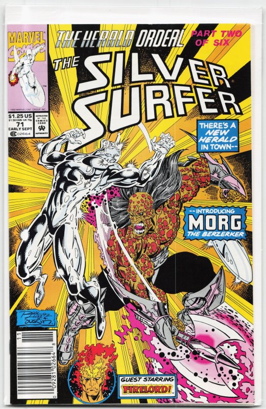 Silver Surfer #71 (Marvel Comics, 1992), raw, ungraded comic book — front cover