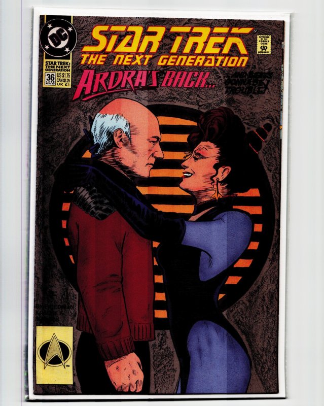 Star Trek: The Next Generation #36 (DC Comics, 1992), raw, ungraded comic book — front cover