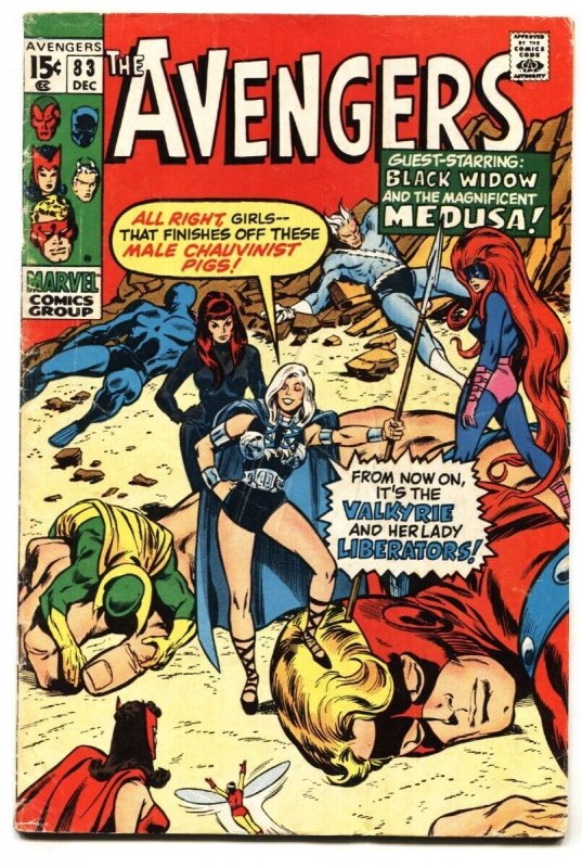 The Avengers #83 (Marvel Comics, 1970), raw, ungraded comic book — front cover