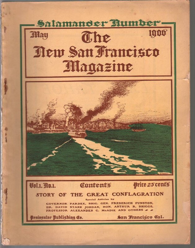 New San Francisco Magazine #1, raw comic book in VG condition — front cover