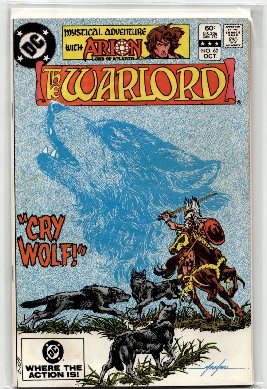 Warlord #62 (DC Comics, 1982), raw, ungraded comic book — front cover