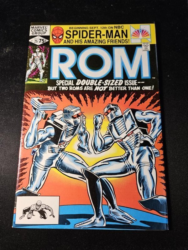ROM #25 (Marvel Comics, 1981), raw comic book in FN+ condition — front cover