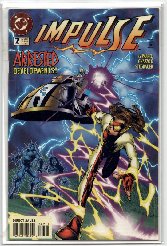 Impulse #7 (1995), raw, ungraded comic book — front cover