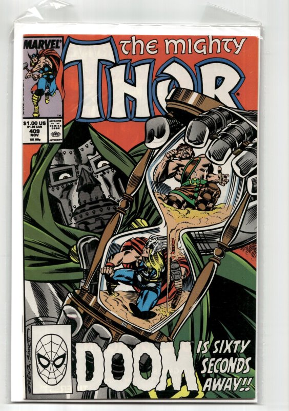 The Mighty Thor #409 (Marvel Comics, 1989), raw, ungraded comic book — front cover