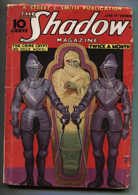 Shadow-6/15/1934-Maxwell GRANT-Mummy Cover-Rare Pulp Magazine (Street & Smith, 1934), raw, ungraded comic book — front cover