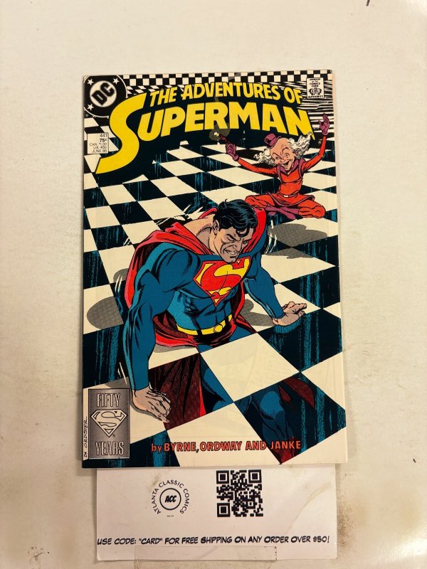 Adventures of Superman #441 (Marvel Comics), raw comic book in NM condition — front cover