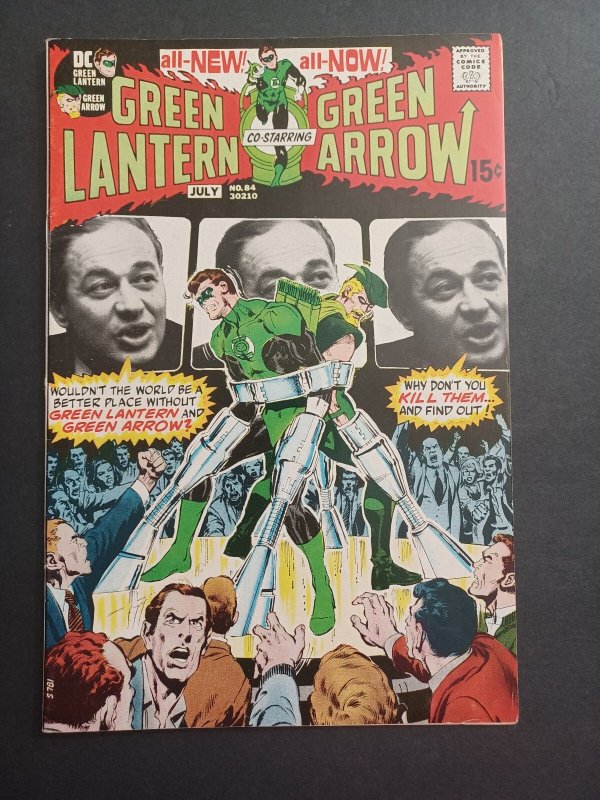 Green Lantern #84 (DC Comics, 1971), raw comic book in VF/NM condition — front cover