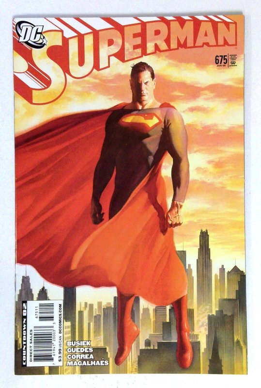Superman #675 (DC Comics, 2008), raw comic book in NM- condition — front cover