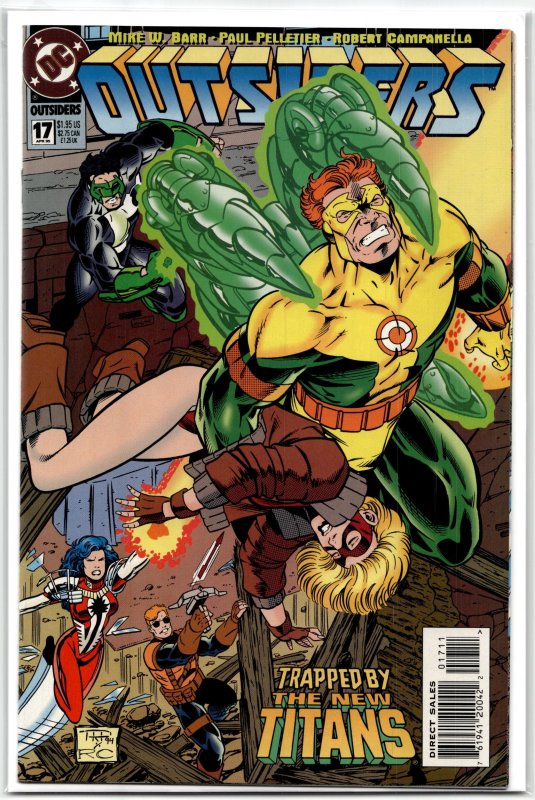 Outsiders #17 (1995), raw, ungraded comic book — front cover