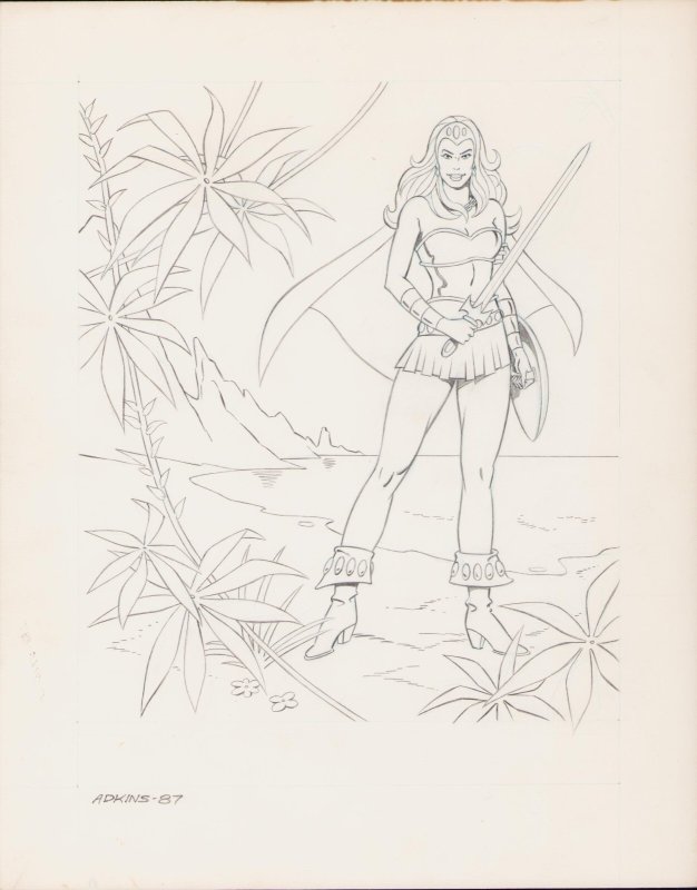 She-Ra: Princess of Power Storybook Full Fig Pencil Art - Signed 1987 Dan Adkins (1987), raw, ungraded comic book — front cover