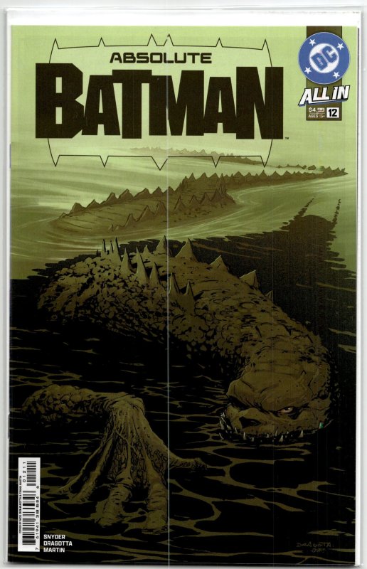 Absolute Batman #12 (DC Comics, 2025), raw, ungraded comic book — front cover