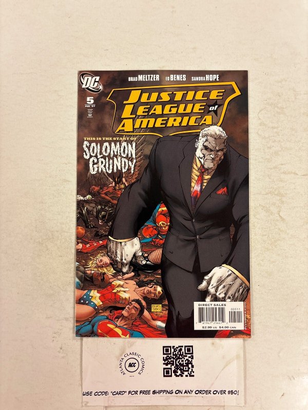 Justice League of America #5 (DC Comics), raw comic book in NM condition — front cover