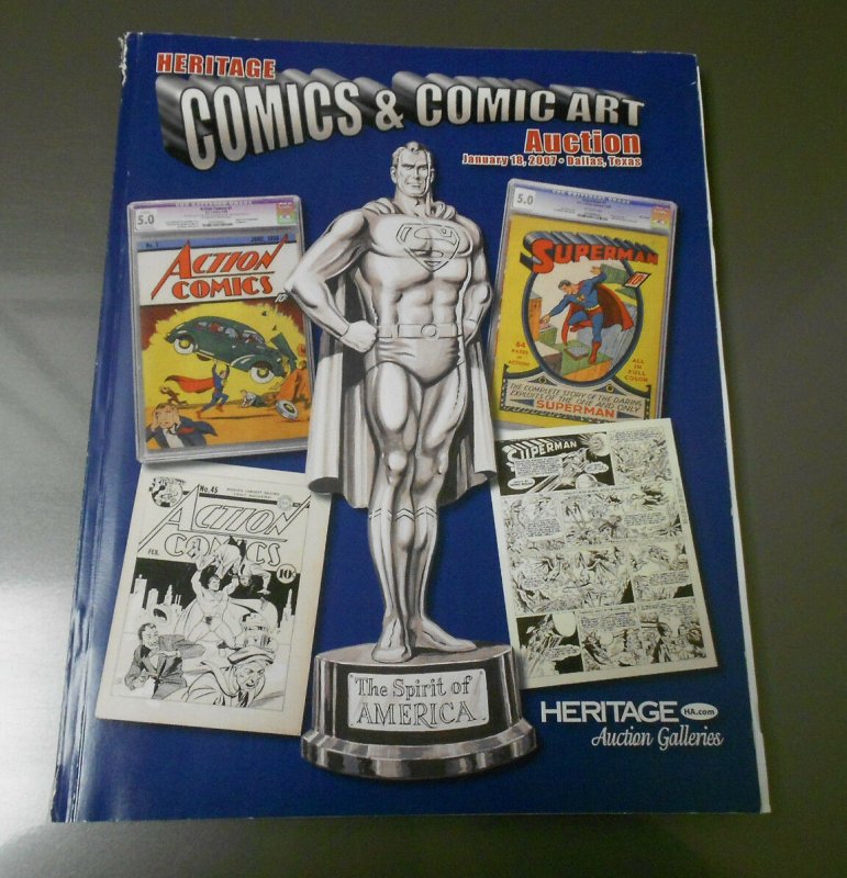 2007 Jan 18 Heritage Comics Comic Art Auction Catalog Superman Action #1 (2007), raw, ungraded comic book — front cover
