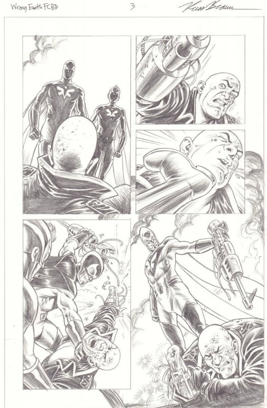 Wrong Earth Free Comic Book Day p.3 - Signed art by Russ Braun, raw, ungraded comic book — front cover