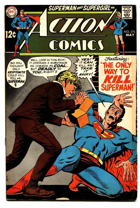 Action Comics #376 (DC Comics, 1969), raw, ungraded comic book — front cover