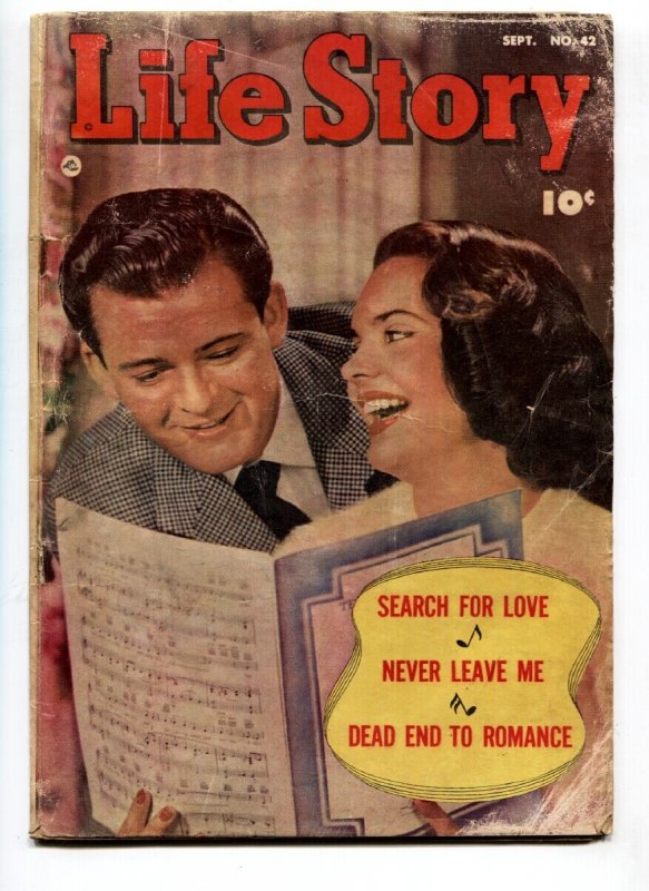 Life Story #42 (Fawcett Publications, 1952), raw, ungraded comic book — front cover