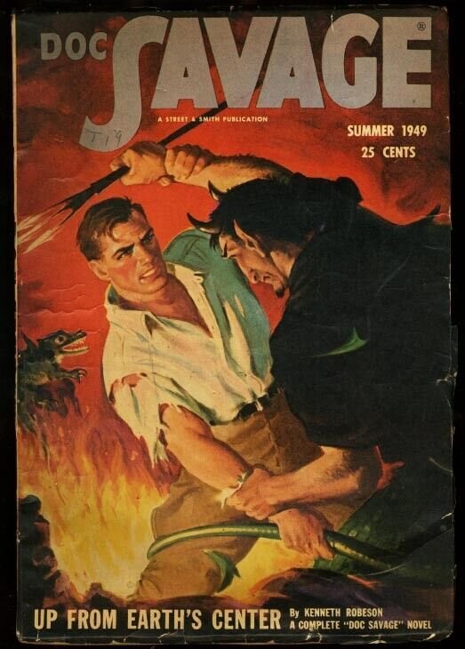 Pulp: Doc Savage 1949 Sum-Rare Last Issue-High Grade FN (1949), raw comic book in FN condition — front cover