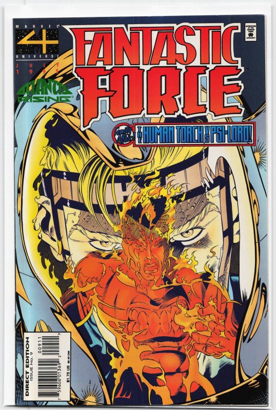 Fantastic Force #9 (Marvel Comics, 1995), raw, ungraded comic book — front cover