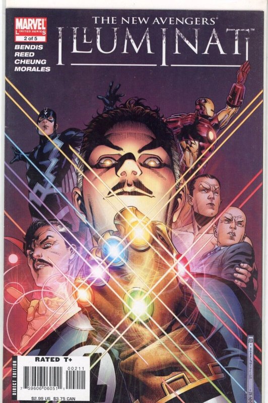 New Avengers: Illuminati #2 (Marvel Comics, 2007), raw comic book in NM- 9.2 condition — front cover