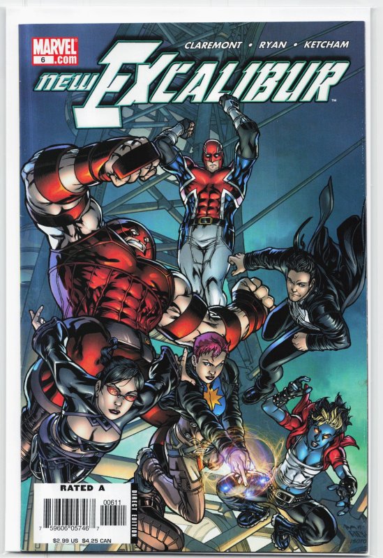 New Excalibur #6 (2006), raw, ungraded comic book — front cover