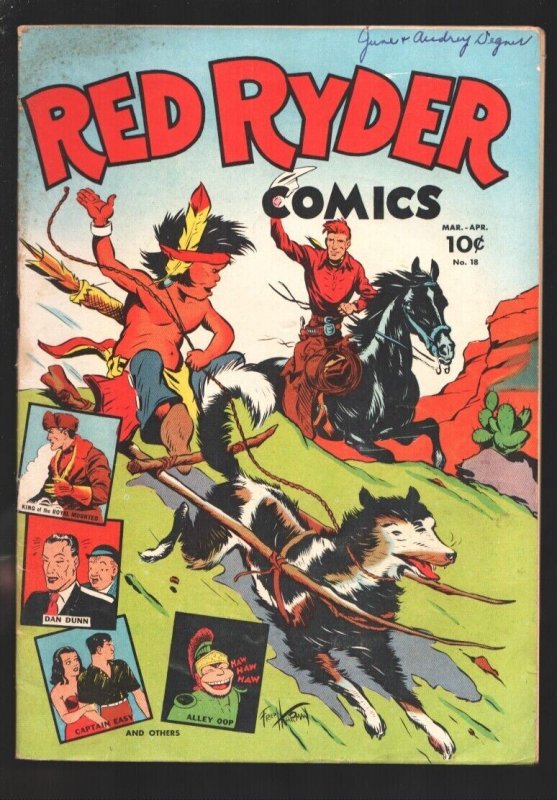 Red Ryder #18 (1944), raw, ungraded comic book — front cover