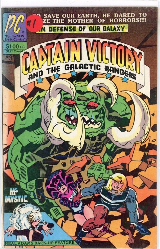Captain Victory #3 (1982), raw comic book in VF 8.0 condition — front cover