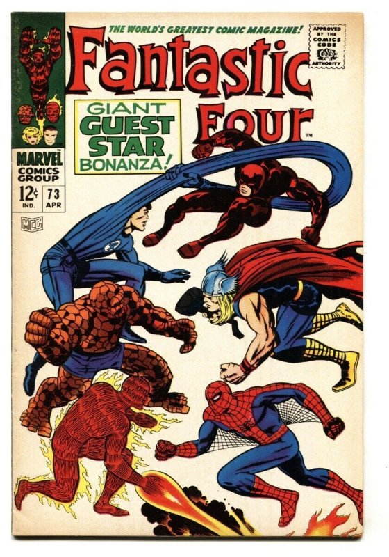 Fantastic Four #73 (Marvel Comics, 1968), raw comic book in VF condition — front cover