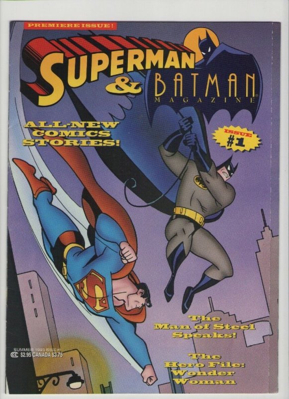 Superman & Batman Magazine #1 (1993), raw comic book in 9.0 condition — front cover