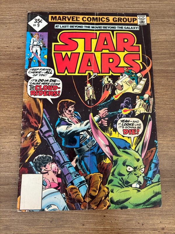 Star Wars #9 (Marvel Comics), raw comic book in VG condition — front cover